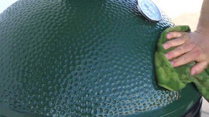 big green egg polishing
