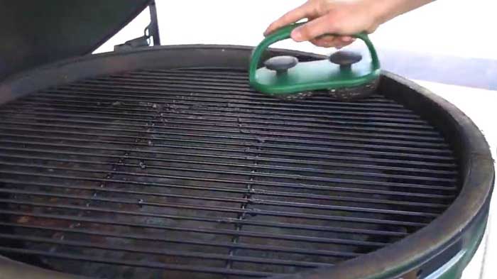 using grill brush